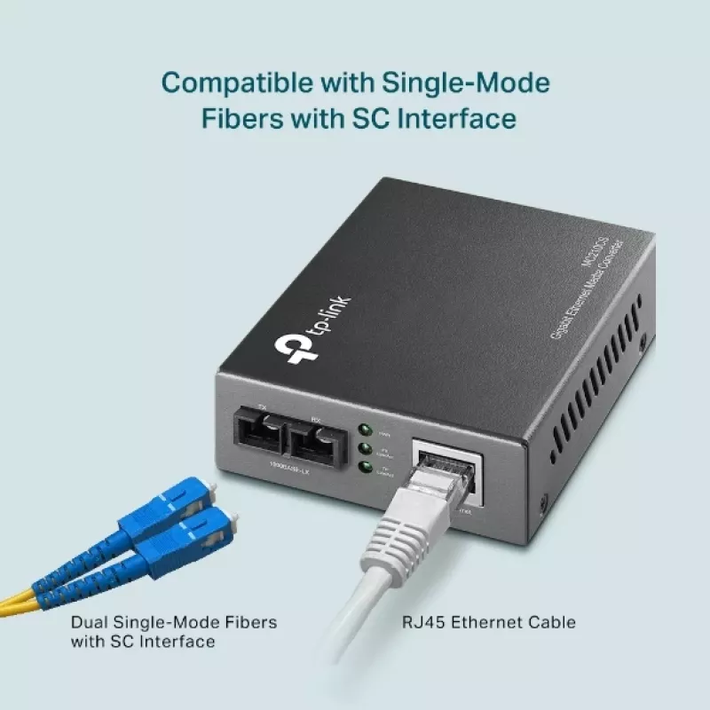 Meediamuundur TP-Link MC210CS, Gigabit, 1000 Mbit/s, SC-pistik
