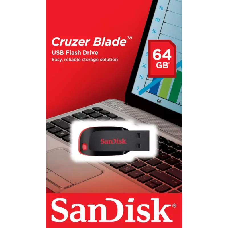 USB-mälupulk SanDisk 64 GB USB Typee-A 2.0 Cruzer Blade
