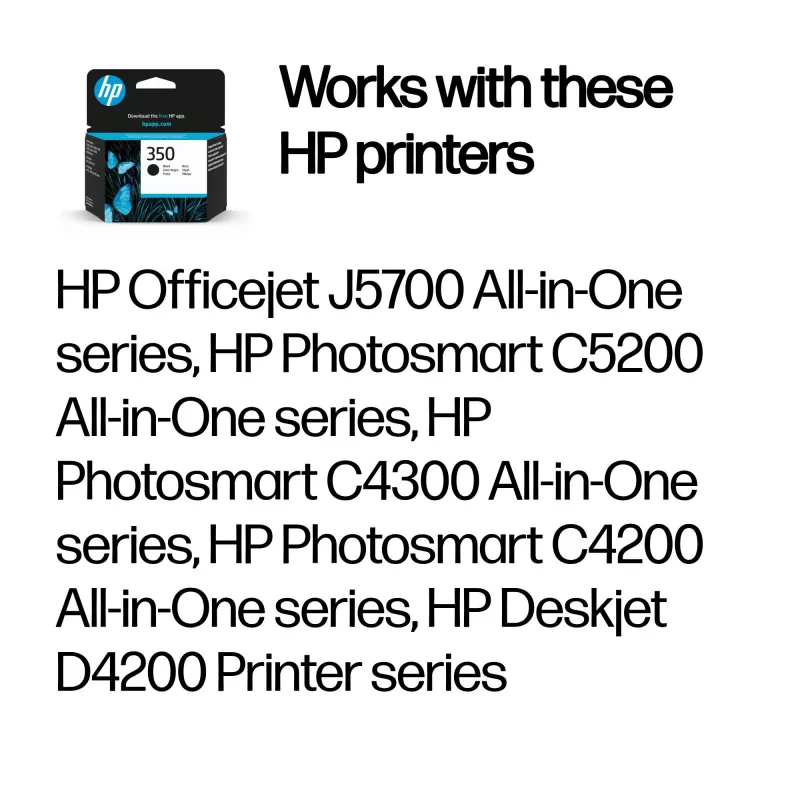 HP 350 must originaal tindikassett (must)