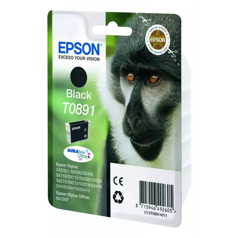 Epson Monkey Singlepack Must T0891 DURABrite Ultra tint