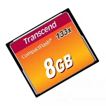 CompactFlash-kaart Transcend TS8GCF133, 8 GB, 50 MB/s lugemine, 20 MB/s kirjutamine