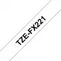 Lamineeritud lint Brother TZe TZEFX221 must valgel 9 mm