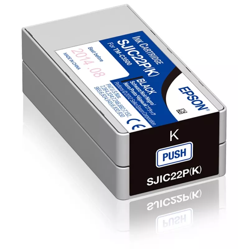 Epson SJIC22P(K): tindikassett ColorWorks C3500 jaoks (must)