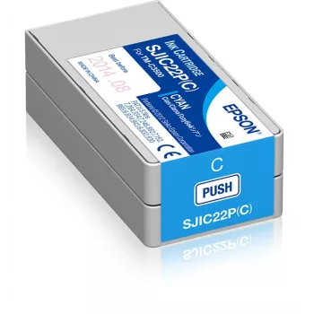 Epson SJIC22P(C): tindikassett ColorWorks C3500 (tsüaan)
