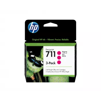 HP 711 3-pakend 29-ml magenta DesignJet tindikassetid