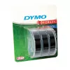 DYMO autentne reljeeftrüki märgistuslint | 9 mm x 3 m rullid | Valge trükis mustal | Isekleepuv | reljeeftrüki märgistusmasinatele | 3 tk