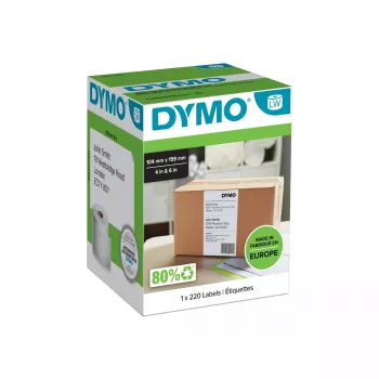 DYMO Authentic LabelWriter eriti suured saadetisesildid | 104 mm x 159 mm | isekleepuv | rull 220 kergesti eemaldatava sildiga | LabelWriter 4XL/5XL sildiprinteritele