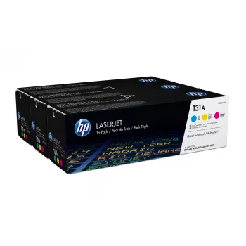 HP 131A 3-pak tsüaan/magenta/kollane originaal LaserJet toonerikassetid