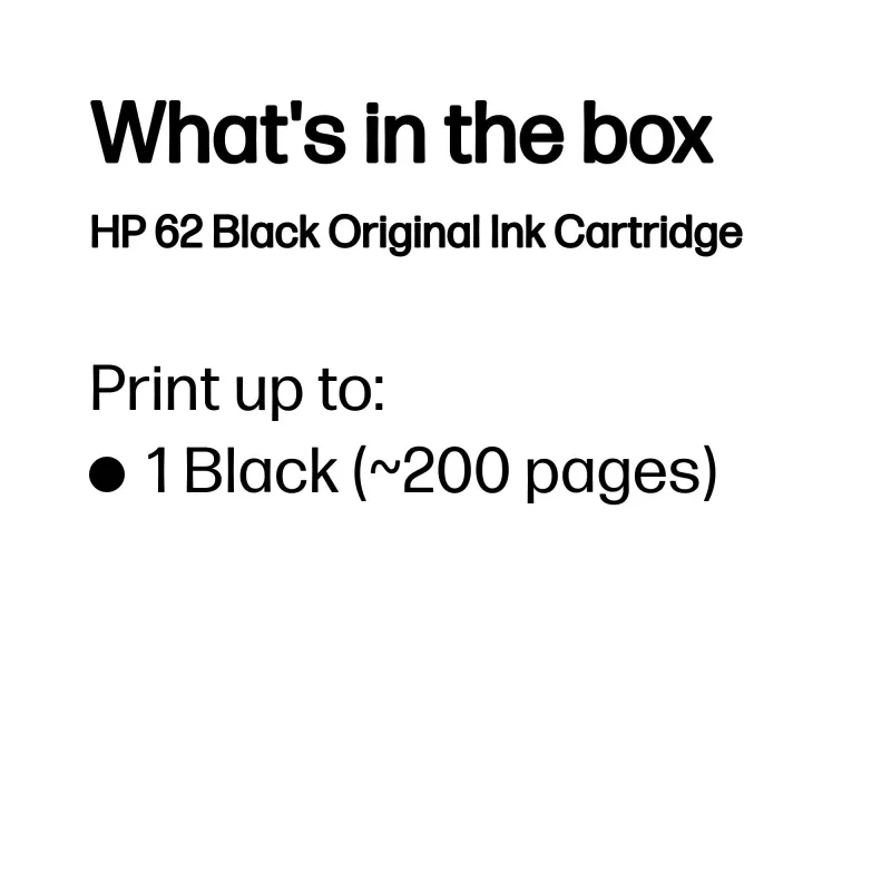 HP 62 must originaalne tindikassett