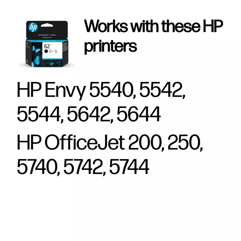 HP 62 must originaalne tindikassett