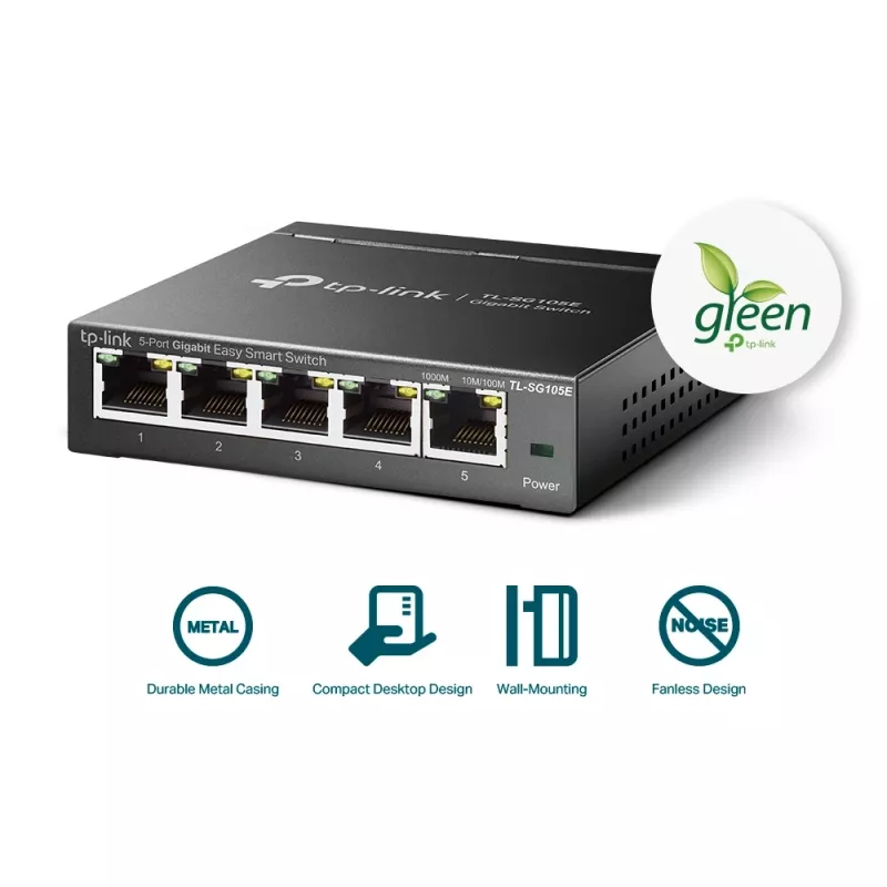 TP-Link 5-Port Gigabit Easy Smart Switch, haldatav, L2, Gigabit Ethernet (10/100/1000)