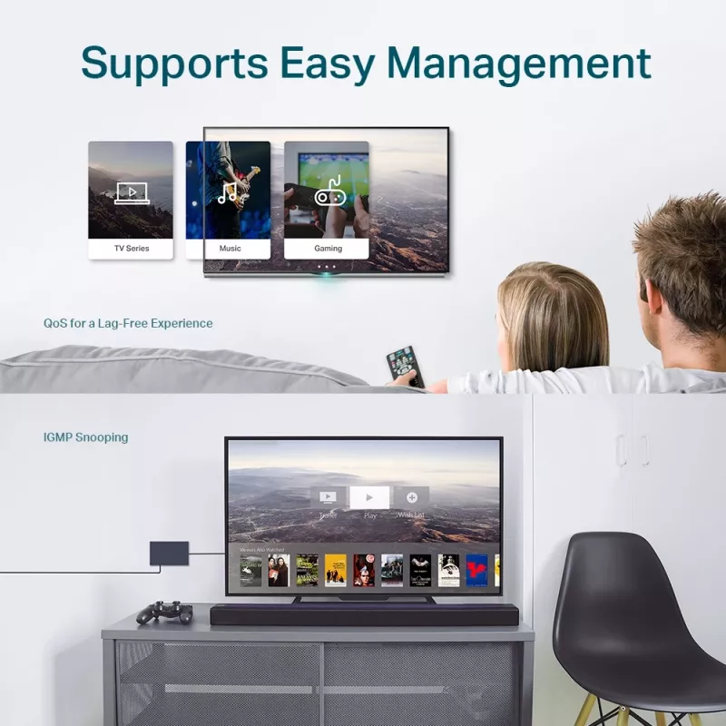 TP-Link 5-Port Gigabit Easy Smart Switch, haldatav, L2, Gigabit Ethernet (10/100/1000)