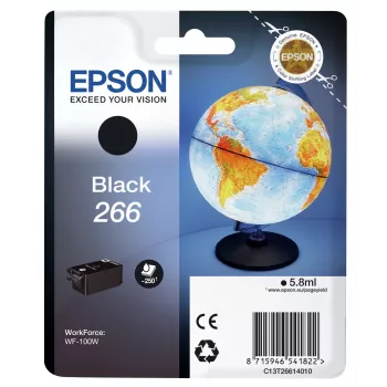 Epsoni Globe must tindikassett üksikpakendis 266, Must, Pigmenttint, 5,8 ml, 1 tk, 250 lehekülge