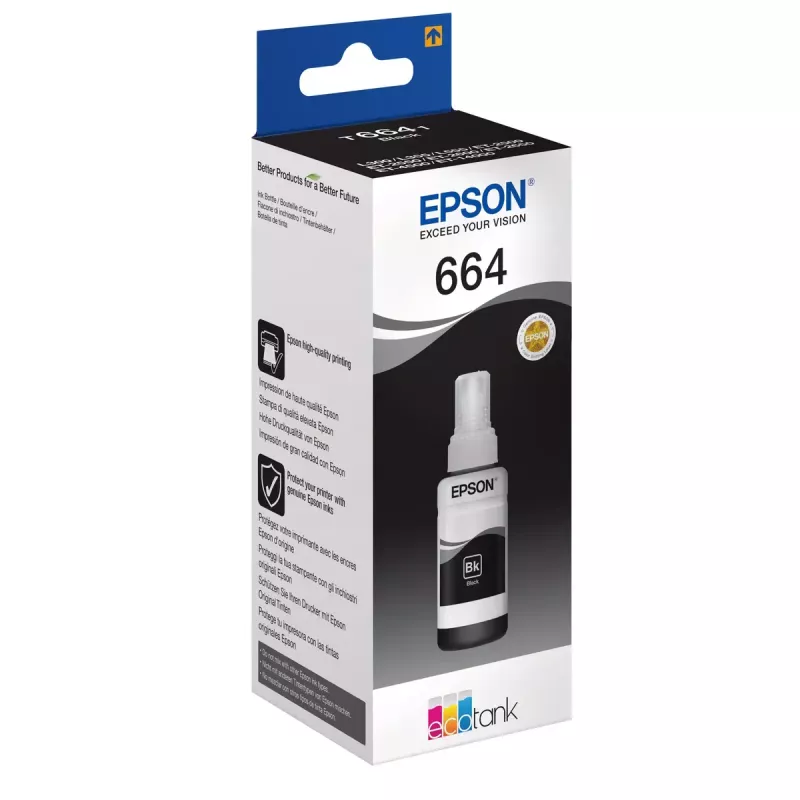 Epson 664 Ecotank musta tindipudel (70 ml)