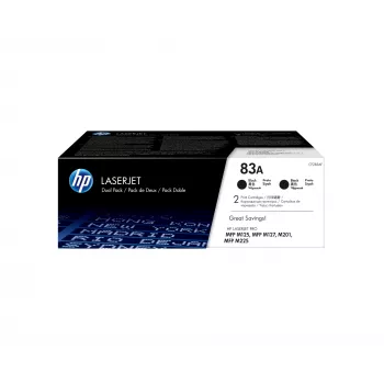 HP 83A 2 tk mustad originaalsed LaserJet toonerikassetid