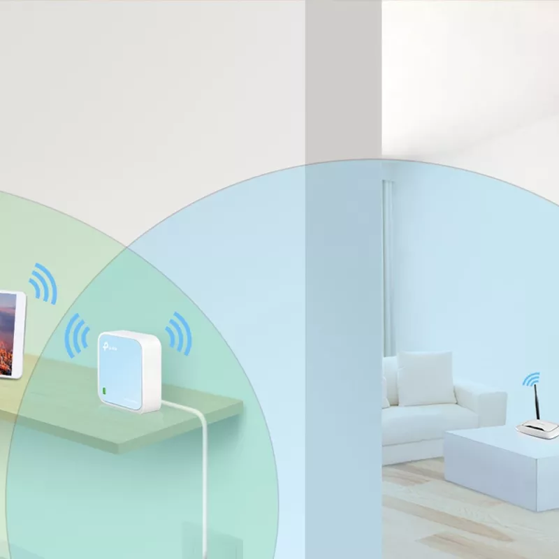 TP-Link TL-WR802N traadita ruuter Fast Ethernet Single-band (2,4 GHz) sinine, valge