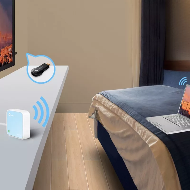 TP-Link TL-WR802N traadita ruuter Fast Ethernet Single-band (2,4 GHz) sinine, valge