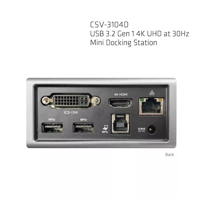 CLUB3D USB 3.2 Gen 1 4K UHD 30 Hz Mini dokkimisjaam, ülikerge disain