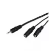 Audio kaabel Goobay AVK 317-020 0.2m 3.5mm 2 x 3.5mm Must