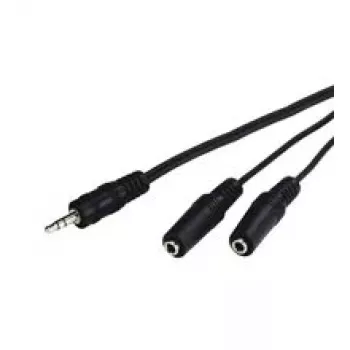 Audio kaabel Goobay AVK 317-020 0.2m 3.5mm 2 x 3.5mm Must