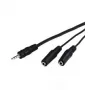 Audio kaabel Goobay AVK 317-020 0.2m 3.5mm 2 x 3.5mm Must