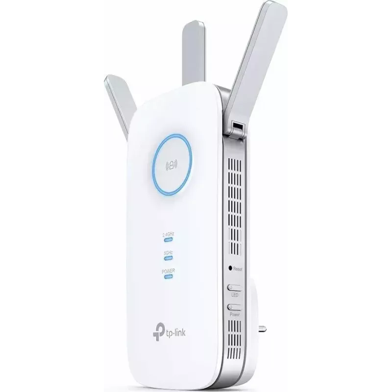TP-LINK RE450 võimendi 802.11ac, 2,4 GHz/5 GHz, 450+1300 Mbit/s, 10/100/1000 Mbit/s, Ethernet LAN (RJ-45) pordid 1, antenni tüüp 3x väline