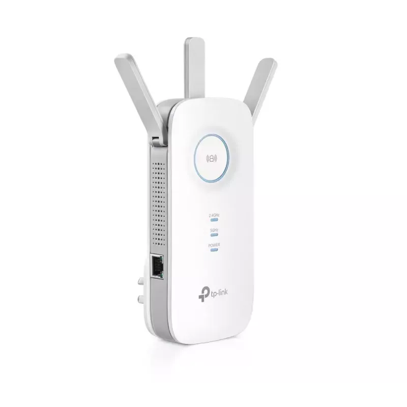 TP-LINK RE450 võimendi 802.11ac, 2,4 GHz/5 GHz, 450+1300 Mbit/s, 10/100/1000 Mbit/s, Ethernet LAN (RJ-45) pordid 1, antenni tüüp 3x väline