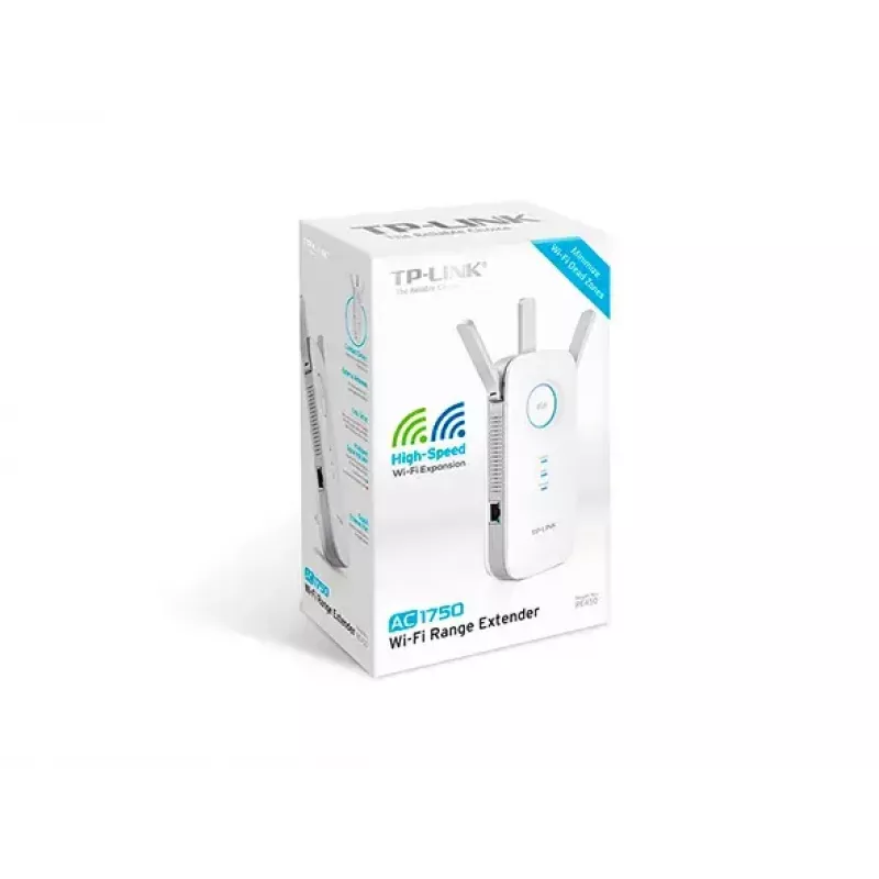 TP-LINK RE450 võimendi 802.11ac, 2,4 GHz/5 GHz, 450+1300 Mbit/s, 10/100/1000 Mbit/s, Ethernet LAN (RJ-45) pordid 1, antenni tüüp 3x väline