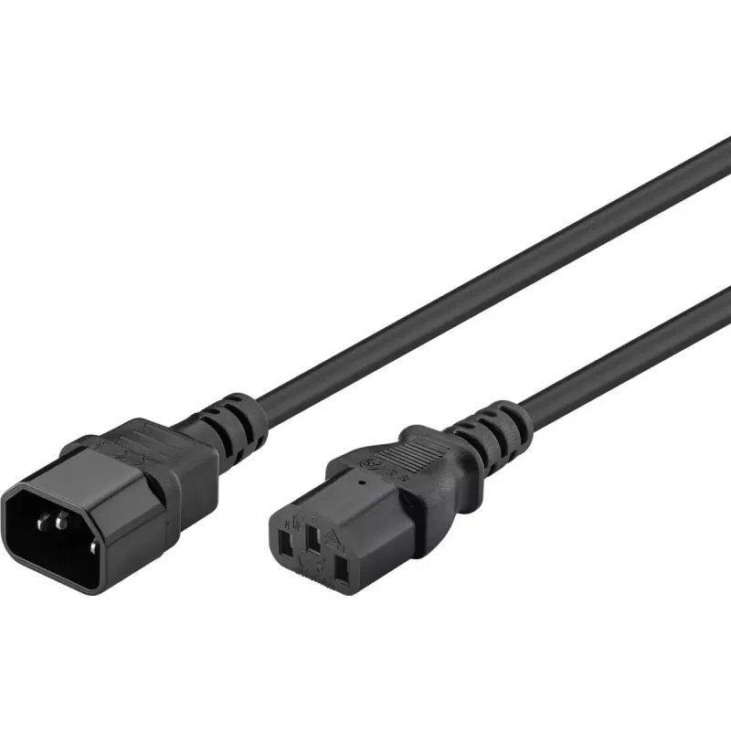 Pikendusjuhe C13 pesa C14 pistik 5m Goobay 39203 Must
