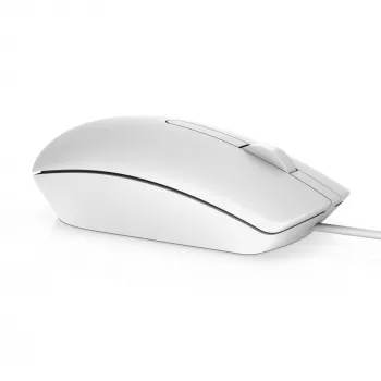 DELL juhtmega hiir - MS116 - valge, mõlemakäeline, optiline, USB-tüüp-A, 1000 DPI, valge