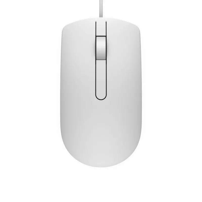 DELL juhtmega hiir - MS116 - valge, mõlemakäeline, optiline, USB-tüüp-A, 1000 DPI, valge