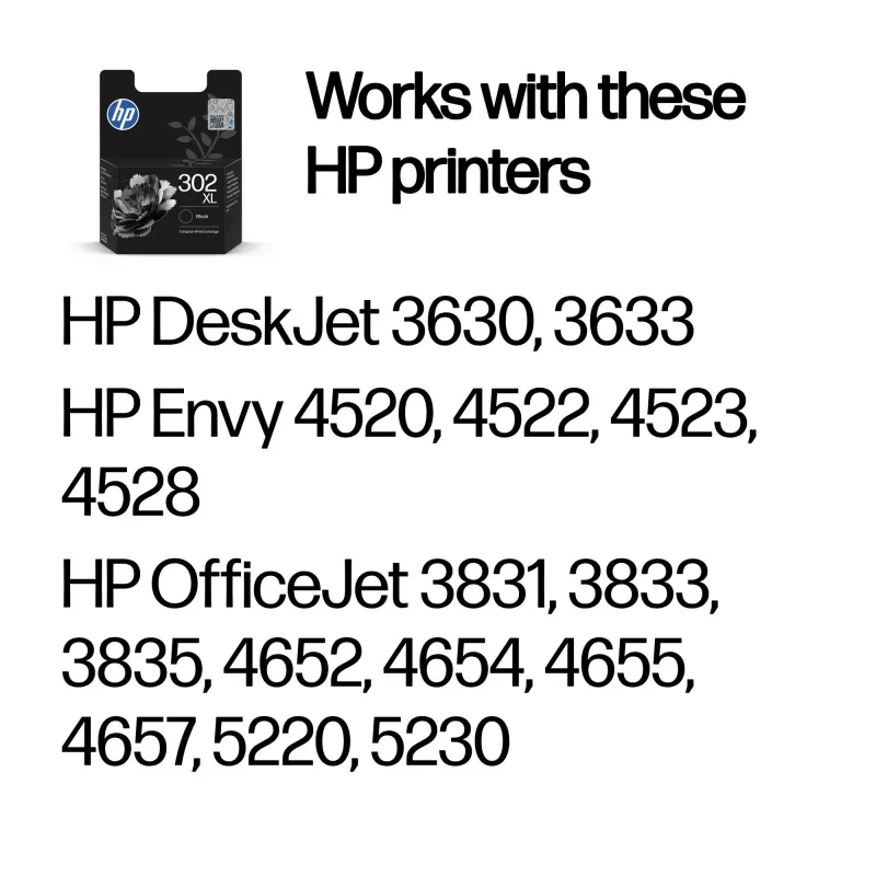 HP 302XL suure tootlikkusega must originaalne tindikassett, must, 1 tk, 430 lehekülge