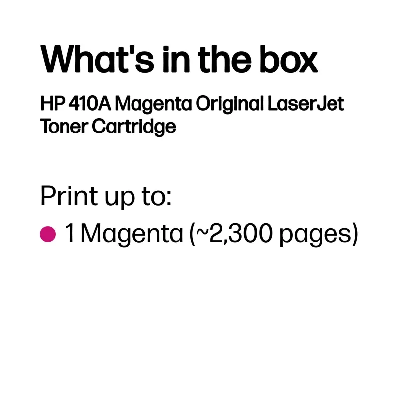 Tonerikassett HP Magenta 410A CF413A 2300 lehekülge
