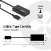 USB 3.1 Type C to VGA aktiivne adapter CLUB3D CAC-1502