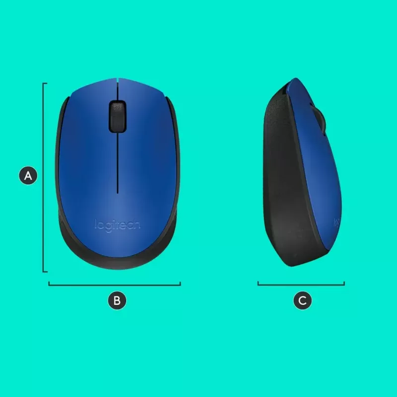 Logitech M171 hiir RF Juhtmevaba Optiline 1000 DPI, sinine