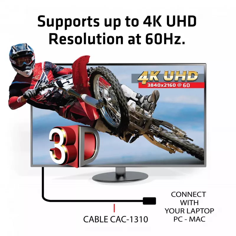 CLUB3D HDMI 2.0 kaabel 3 meetrit UHD 4K/60Hz 18Gbps sertifitseeritud Premium High Speed
