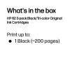 HP 62 2 tk musta/kolmevärvilised originaalsed tindikassetid, must, tsüaan, magenta, kollane, pigmendipõhine tint, 2 tk, 200 lehekülge