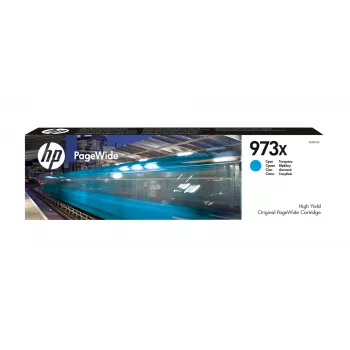 HP 973X suure tootlikkusega Tsüaan originaalne PageWide kassett, Tsüaan, 1 tk, 7000 lehekülge