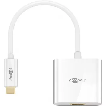 USB graafikaadapter GOOBAY 66259 — USB 3.2 Gen 1 USB-C sisend, valge, 0,2 m kaabel