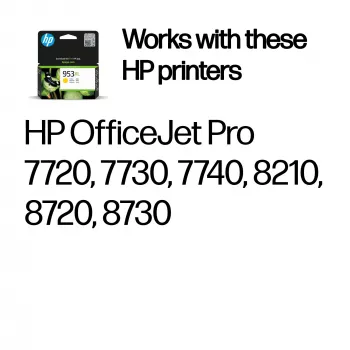 HP 953XL suure tootlikkusega kollane originaalne tindikassett, kollane, 1 tk, 1450 lehekülge