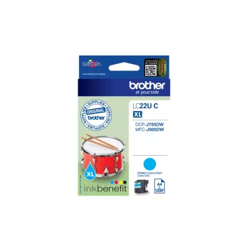 Brother LC22UC tindikassett 1 tk Originaal suure (XL) mahutavusega tsüaan
