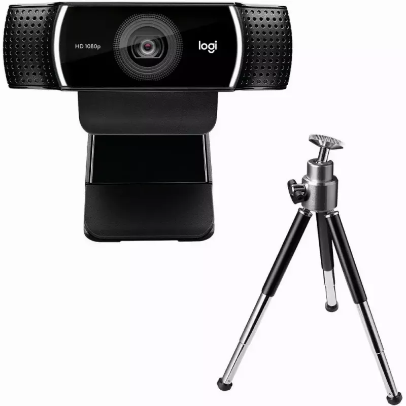 Logitech C922 1920 x 1080pikslit USB Must veebikaamera