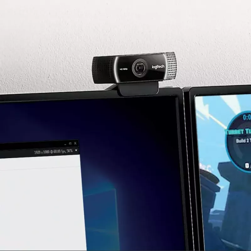 Logitech C922 1920 x 1080pikslit USB Must veebikaamera