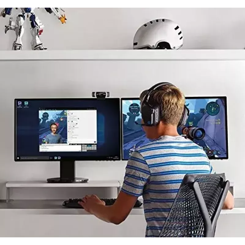 Logitech C922 1920 x 1080pikslit USB Must veebikaamera