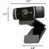 Logitech C922 1920 x 1080pikslit USB Must veebikaamera