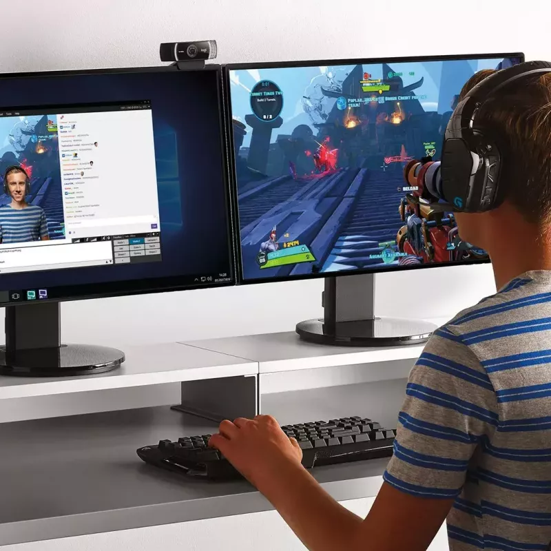 Logitech C922 1920 x 1080pikslit USB Must veebikaamera