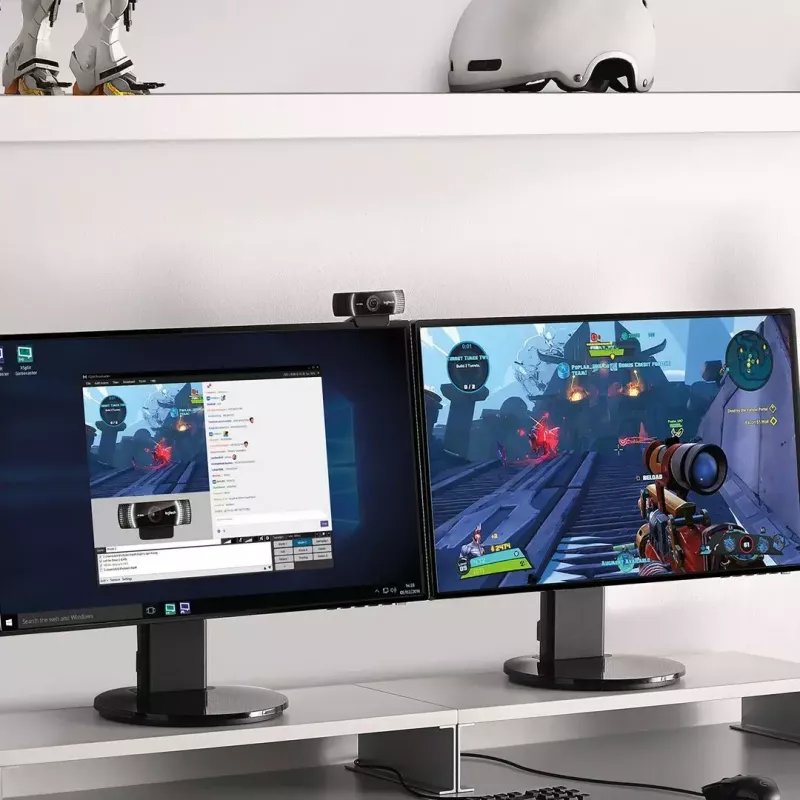 Logitech C922 1920 x 1080pikslit USB Must veebikaamera