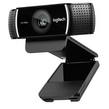 Logitech C922 1920 x 1080pikslit USB Must veebikaamera