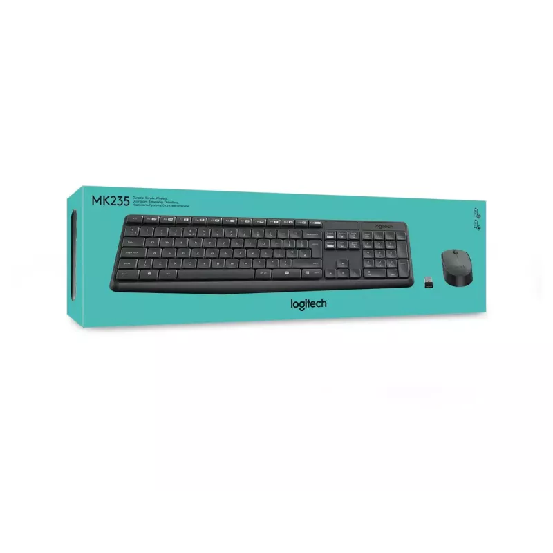 Juhtmeta klaviatuuri ja hiire komplekt Logitech MK235
