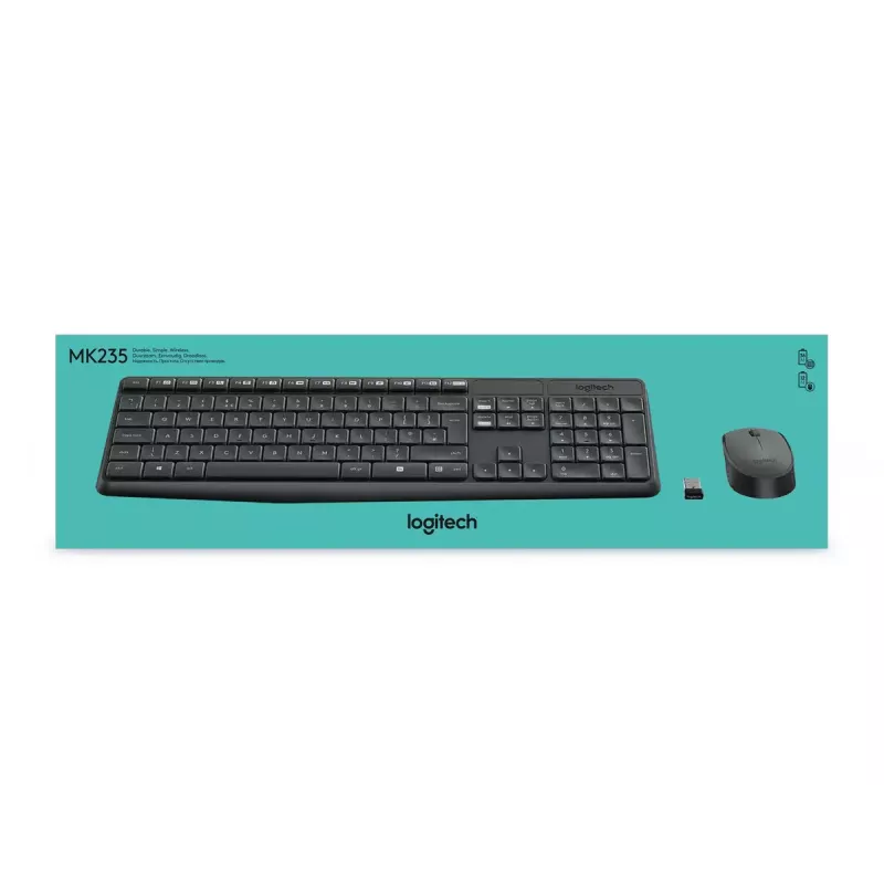 Juhtmeta klaviatuuri ja hiire komplekt Logitech MK235